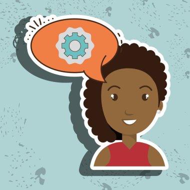 kadın iletişim konuşma balonu