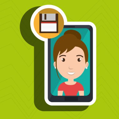 Smartphone kişi teknoloji floopy