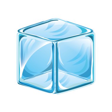 buz küp izole simgesini