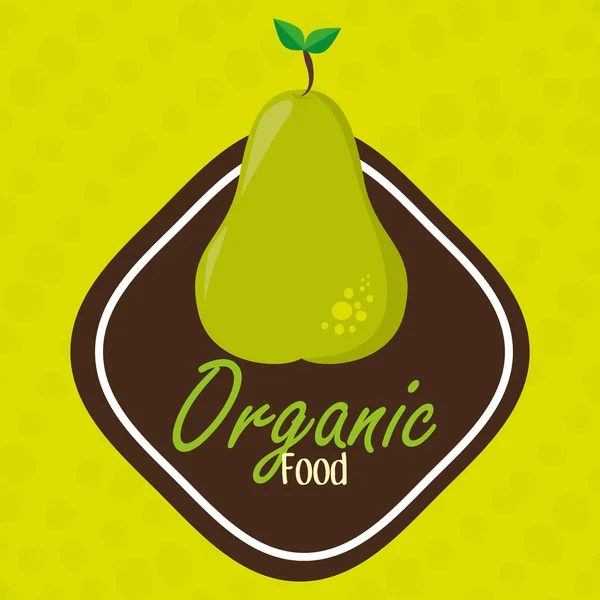 Ekologiska livsmedel frukt ikonen — Stock vektor