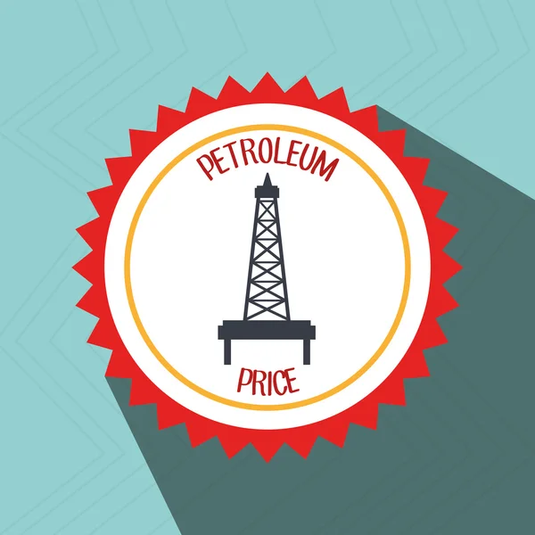 Petroleum olja fat tower — Stock vektor