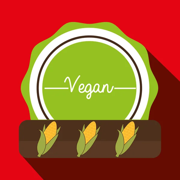 Ręka wegańskie jedzenie warzywa — Wektor stockowy