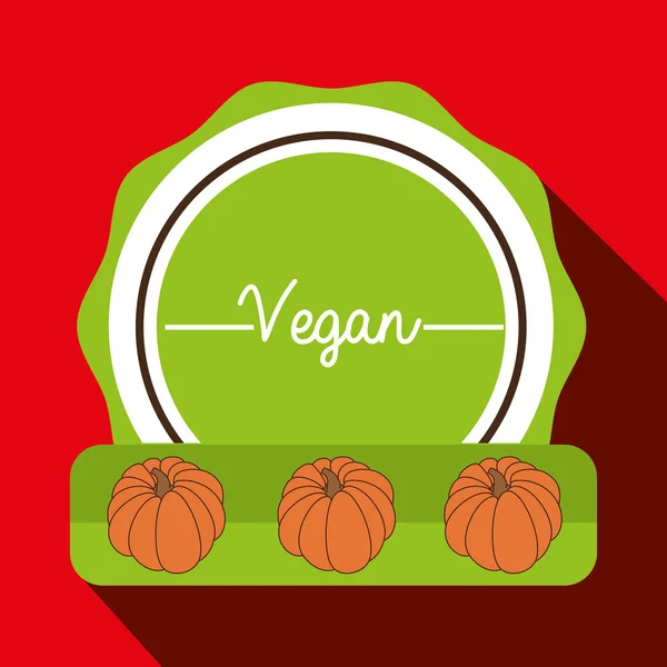 Sayuran vegan makanan tangan - Stok Vektor