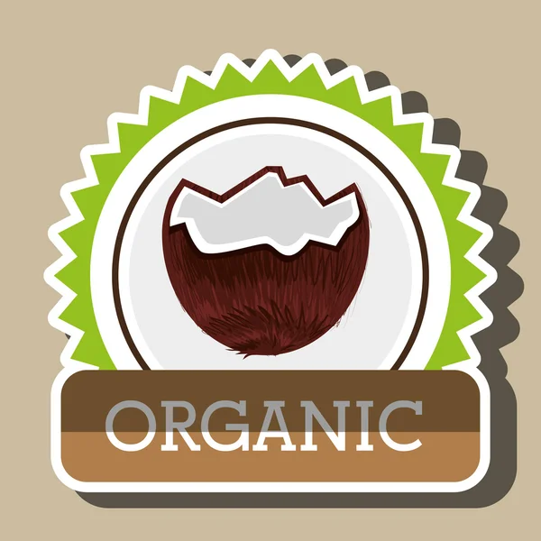 Икона органических фруктов — стоковый вектор