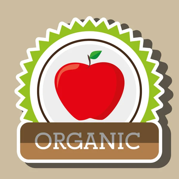 Organic food fruit icon — Stock Vector