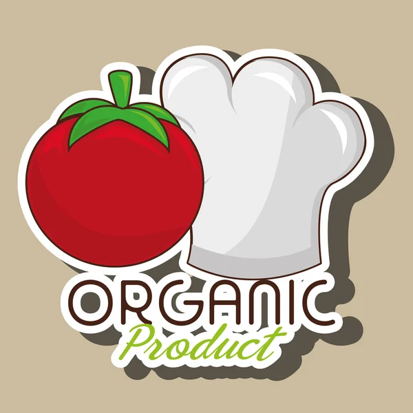 Chapéu de chef de comida orgânica —  Vetores de Stock