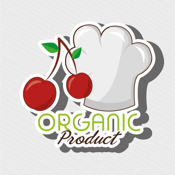 Organic food chef hat — Stock Vector