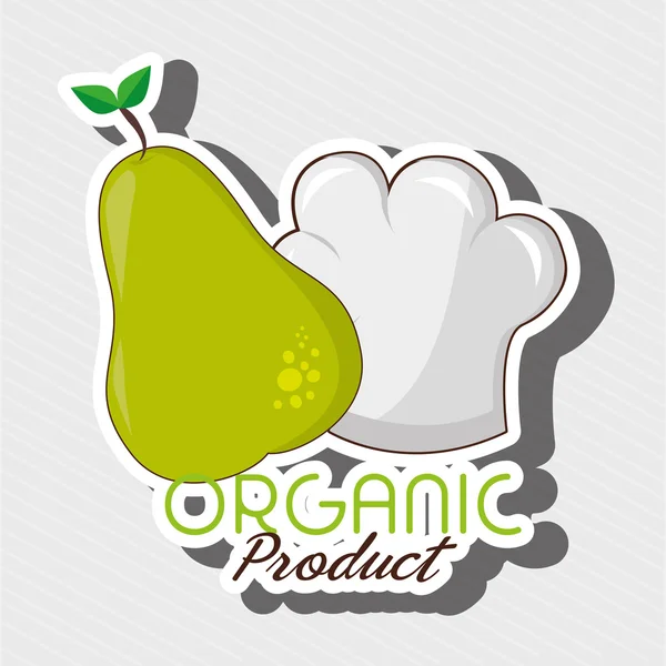 Organic food chef hat — Stock Vector