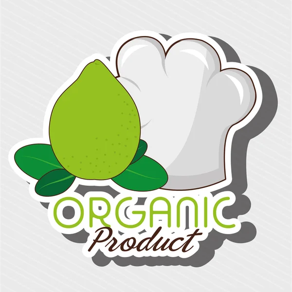 Organic food chef hat — Stock Vector