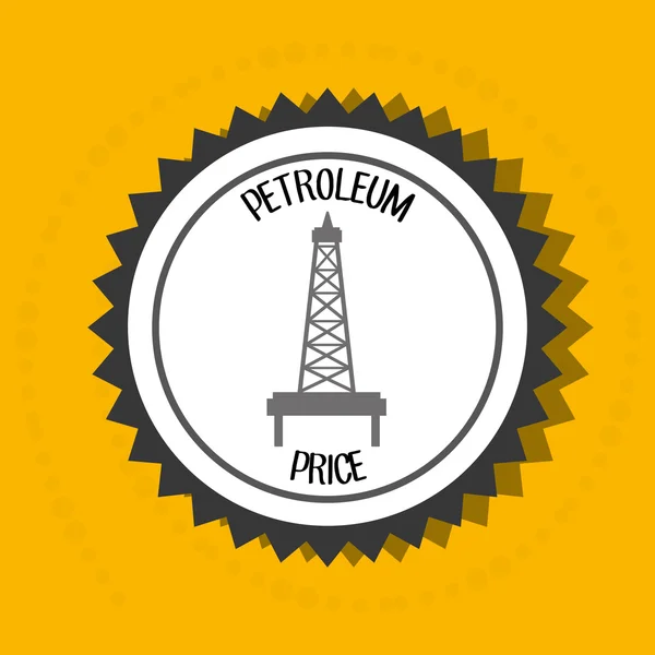 Petroleum oil barrel tower — Stock Vector
