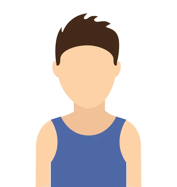Uomo maschio avatar giovane icona — Vettoriale Stock