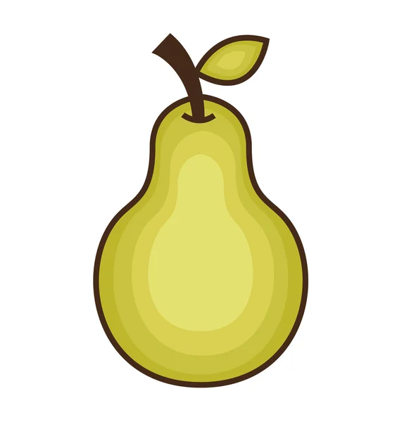 Poire fruits frais icône — Image vectorielle