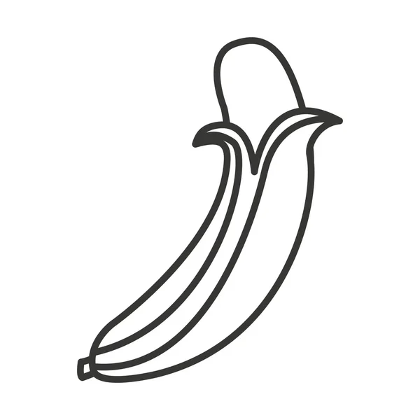 Бананова свіжа фруктова іконка — стоковий вектор