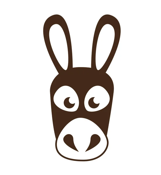 Icono de animal de mula de café — Vector de stock