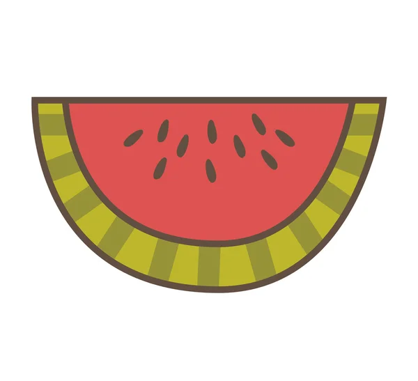 Ícone de fruta fresca melancia — Vetor de Stock