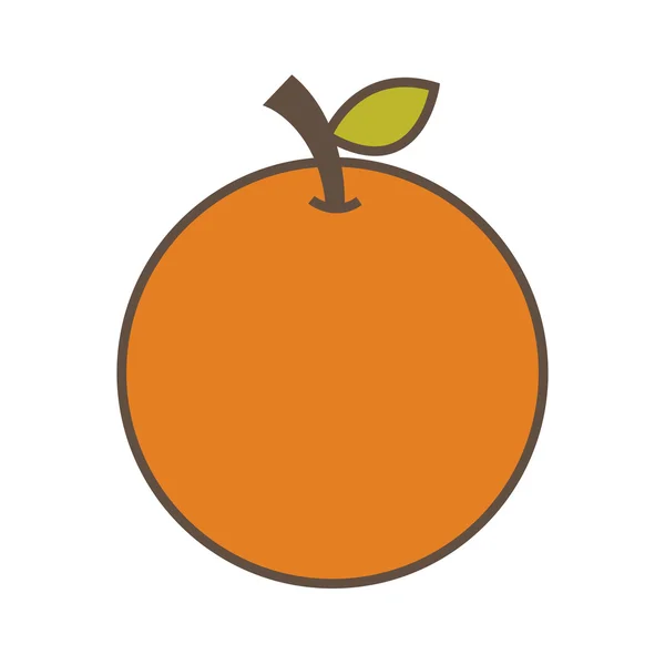 Orangen frisches Obst Symbol — Stockvektor