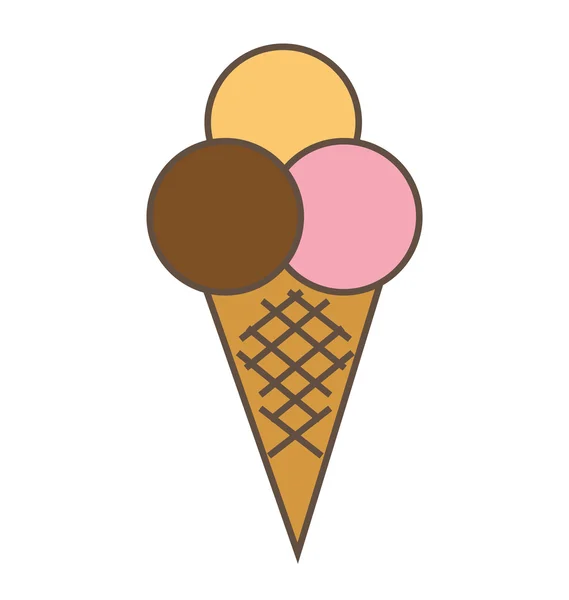 Ícone de sorvete delicioso — Vetor de Stock