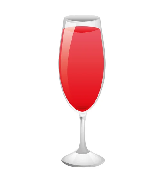 Koktejlové sklenice izolované ikona — Stockový vektor