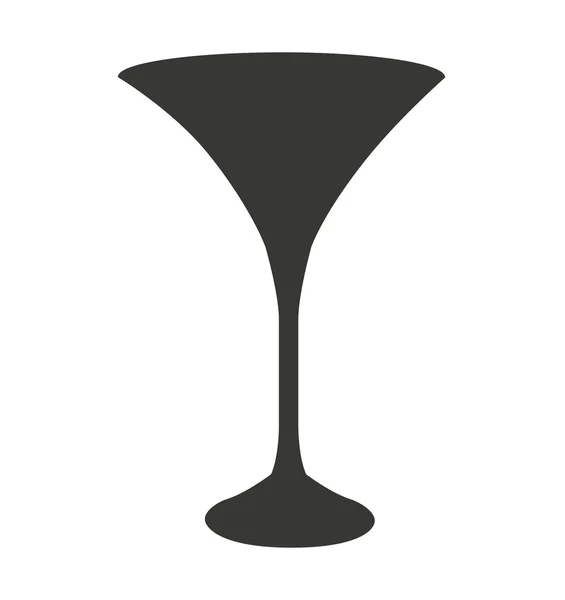 Verre à cocktail icône isolée — Image vectorielle