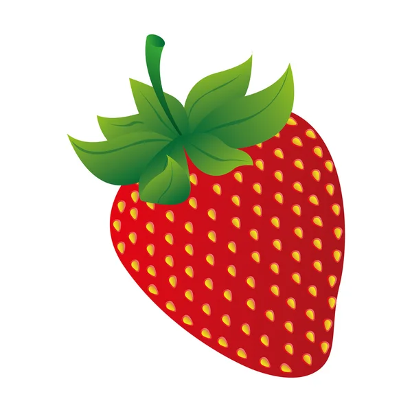 Fraise fruits frais icône — Image vectorielle