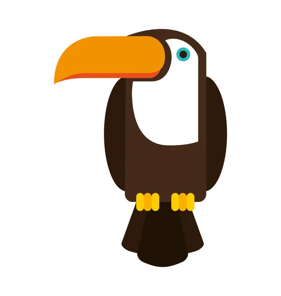 Toucan bird brazilian icon — Stock Vector