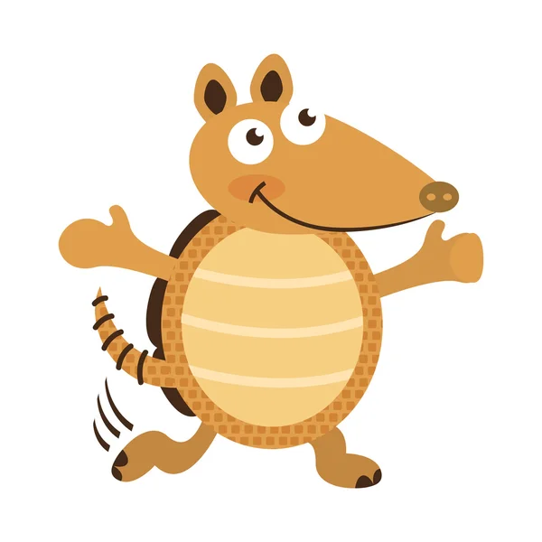 Armadillo cute character icon — Stock Vector