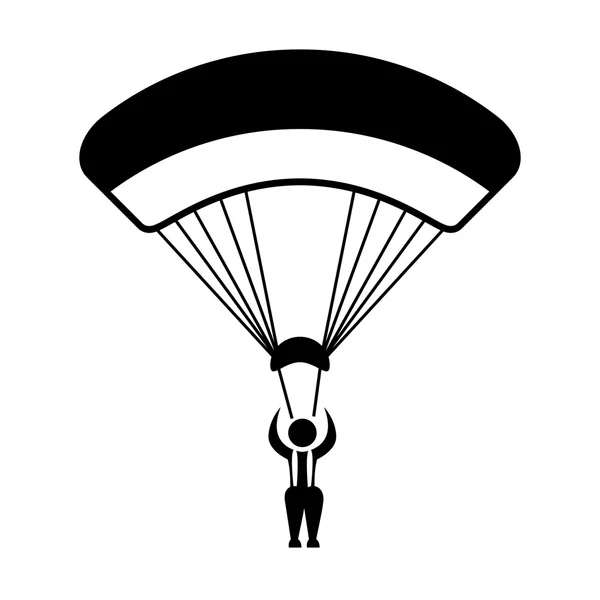 高空跳伞极限运动图标 — 图库矢量图片