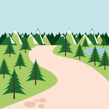 çam ağaçları manzara kutsal kişilerin resmi