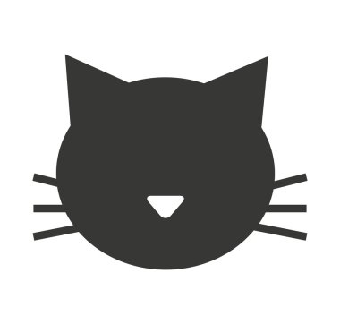 kedi maskot evde beslenen hayvan siluet simge