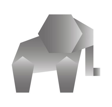 fil siluet düşük Poli simgesi