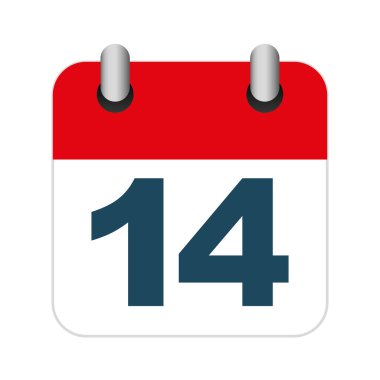 Takvim 14 Şubat simgesini