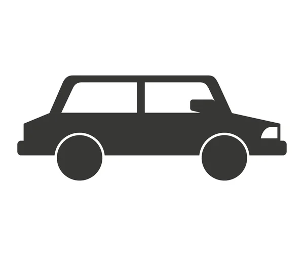 Coche vehículo silueta icono — Vector de stock