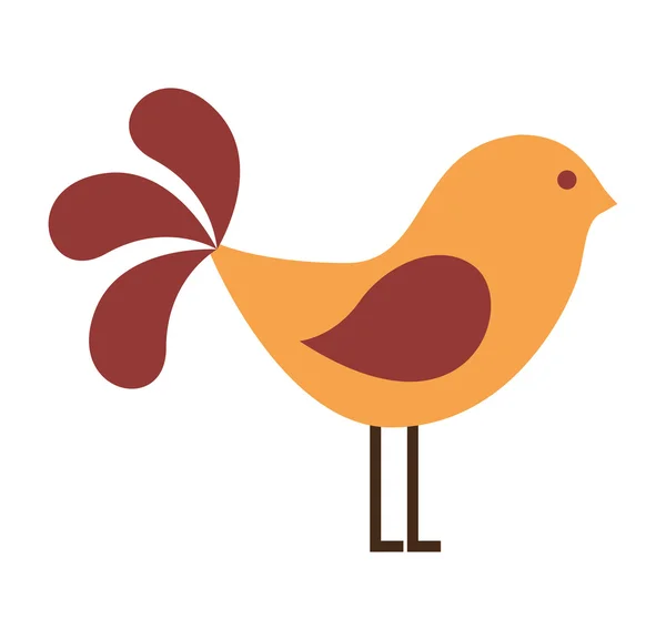 Lindo pájaro animal aislado — Vector de stock