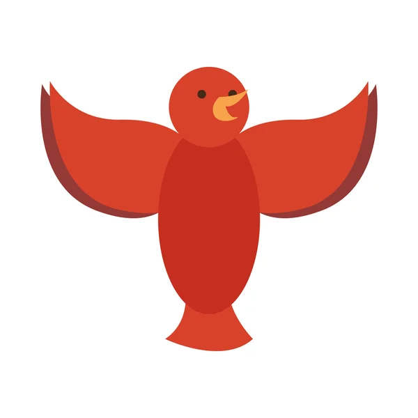 Oiseau mignon animal isolé — Image vectorielle