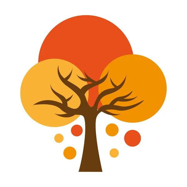 Ağaç ekoloji sembol simge — Stok Vektör