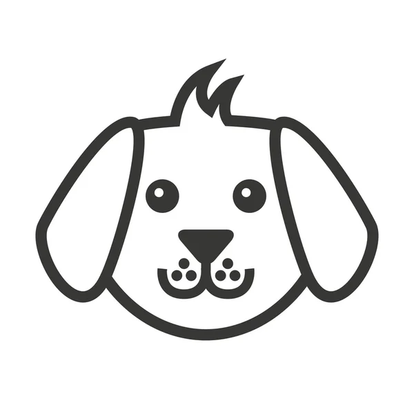 Perro mascota silueta icono — Vector de stock