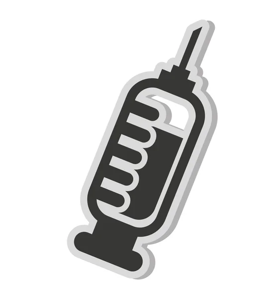 Syringe injection isolated icon — Stock Vector