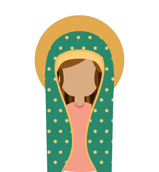 Jungfru Maria söt ikonen — Stock vektor
