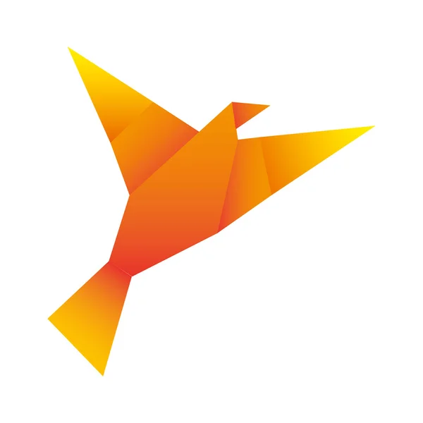 Fliegensilhouette Low Poly Symbol — Stockvektor