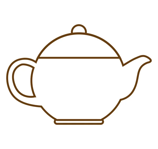 Teekanne Küche isoliert Symbol — Stockvektor