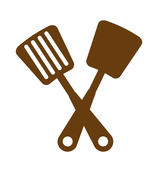 Kitchen set cutlery tools icon — Stock Vector