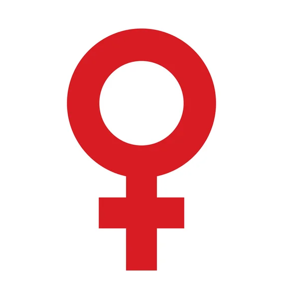 Ícone de símbolo de cruz feminino — Vetor de Stock