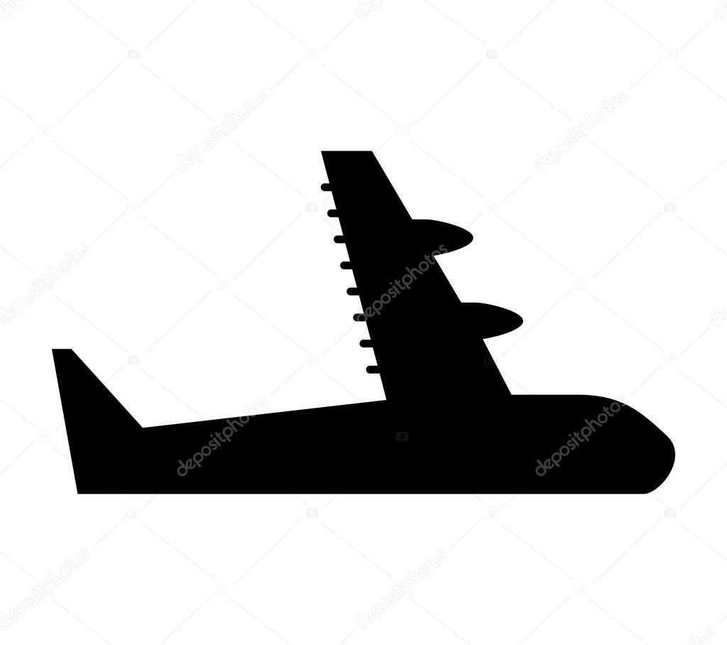 Flugzeug Fliegen Symbol Flugzeug Fliegen Mit Linie Stock Vektor
