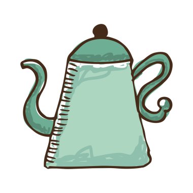 çaydanlık mutfak izole simgesi