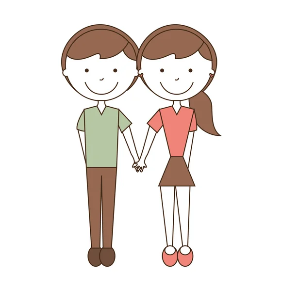 Pareja hombre mujer amor icono — Vector de stock