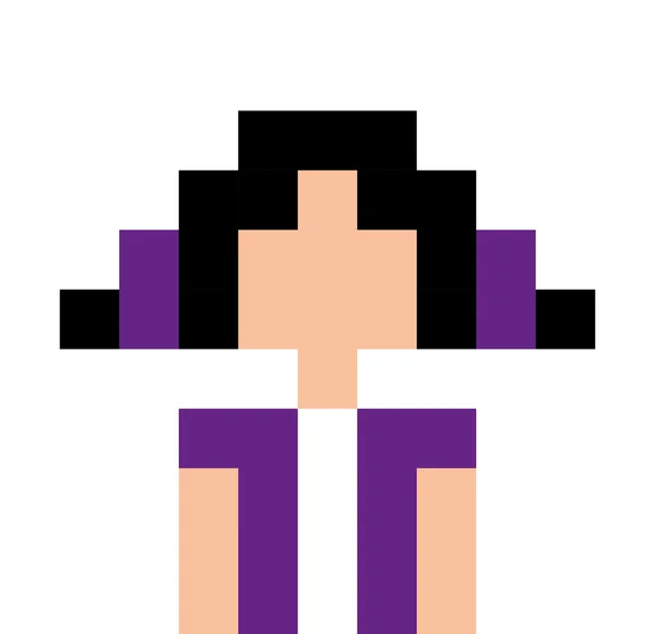 Avatar speler pixel pictogram — Stockvector