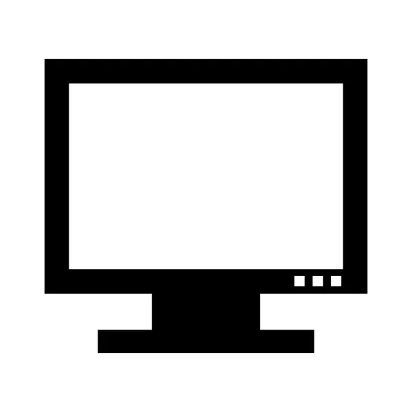 Monitor ordenador escritorio icono — Vector de stock