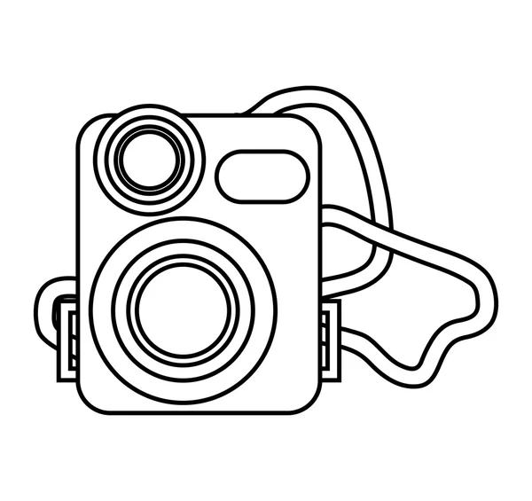 Video cámara película práctico icono — Vector de stock