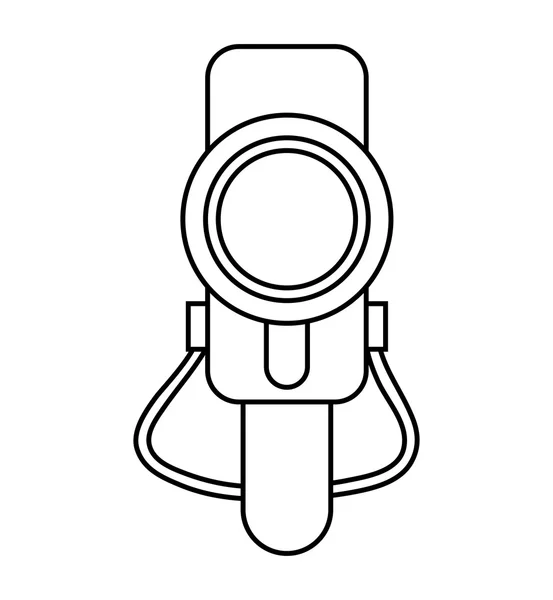 Video camera film handig pictogram — Stockvector