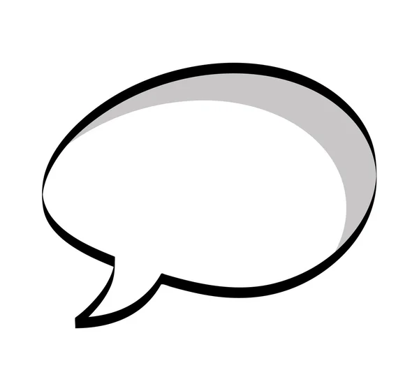 Bulle vocale icône de message monochrome — Image vectorielle